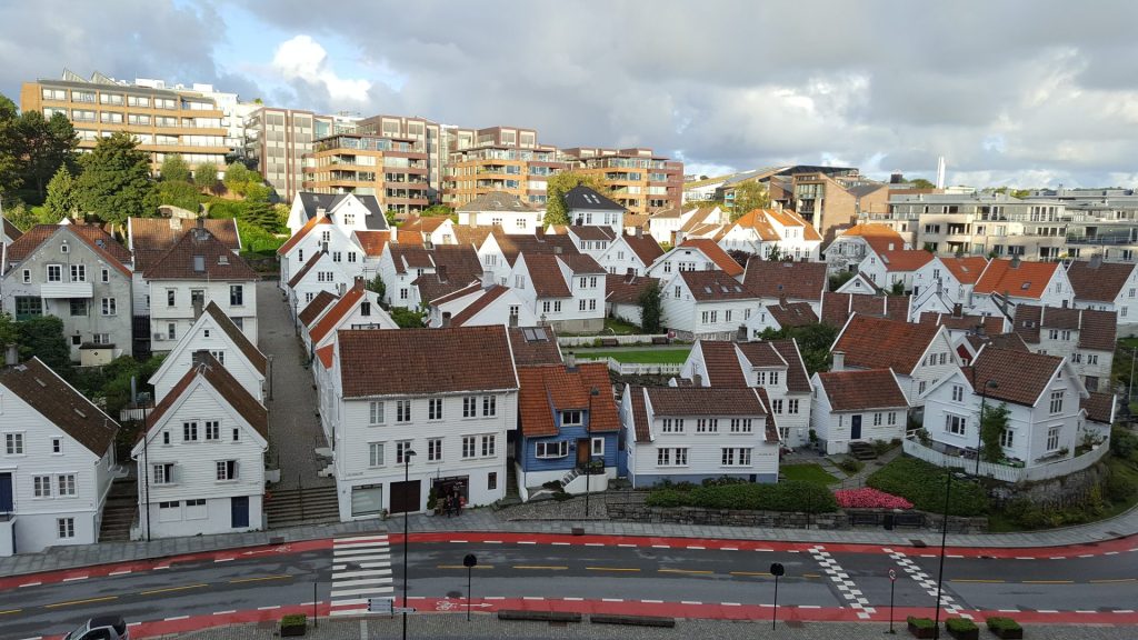 Ausblick von der Balkonkabine auf Stavanger