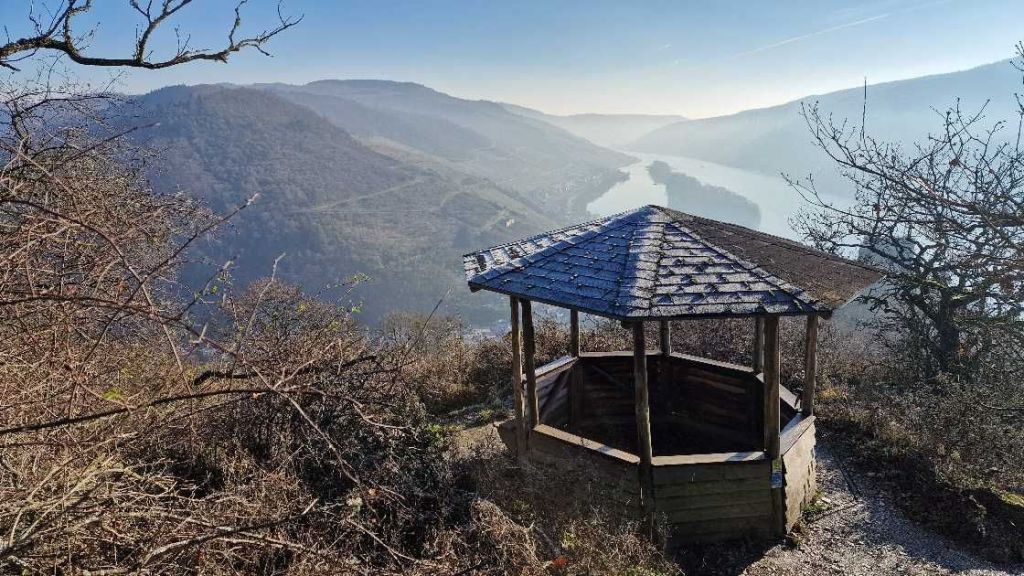 Aussicht auf den Rhein vom Rhein Wisper Glück bei Lorchhausen