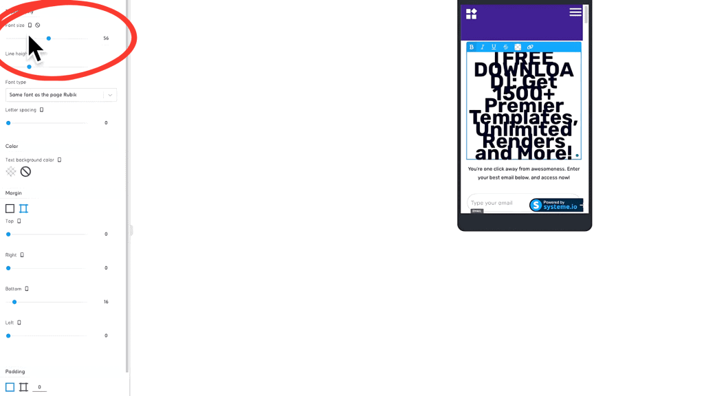 Adjust Headline and Subheadline Sizes