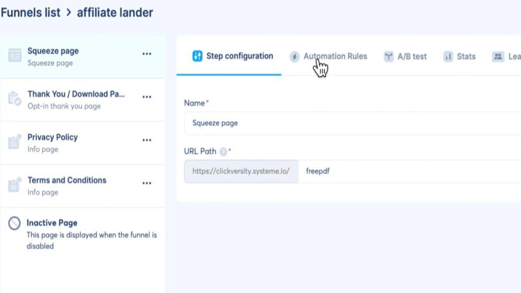 Automating the Email Sequence with Rules in systeme.io