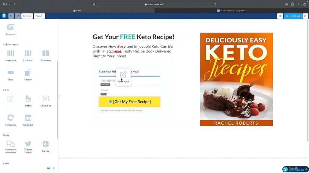 Setting Up a Landing Page with an Opt-in Form in systeme.io