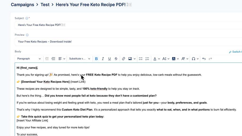 Writing and Customizing Your First Email