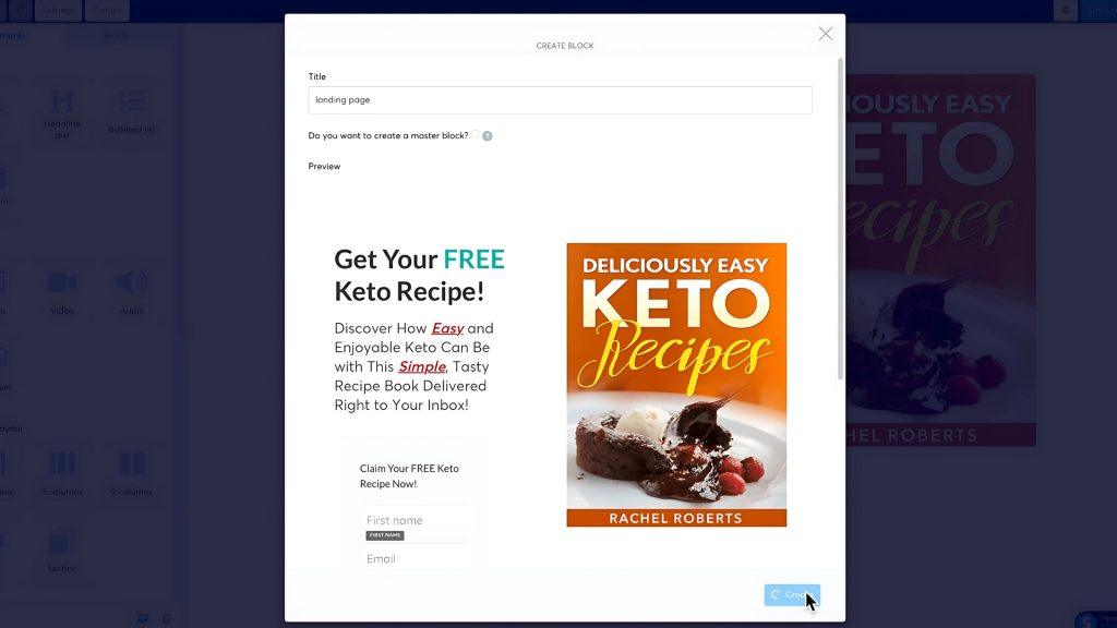 Landing Page Block