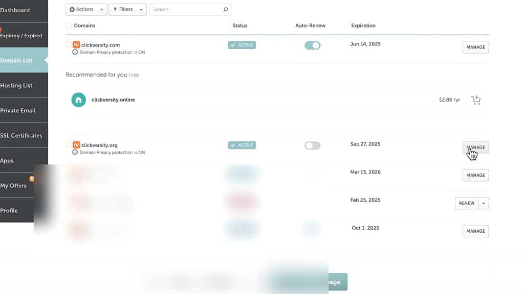 manage namecheap domain