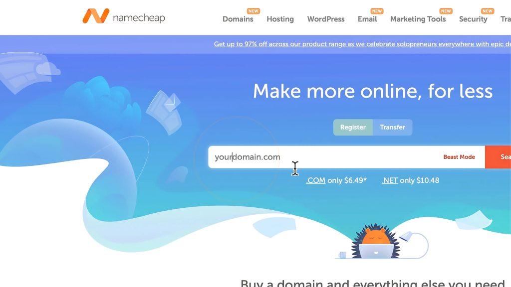 namecheap domain searchbar