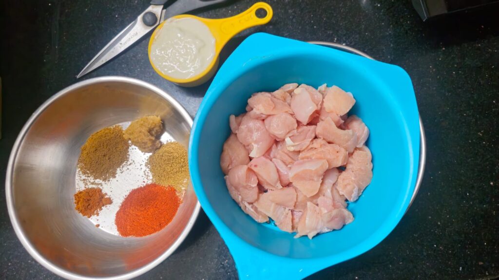 chicken tikka marination
