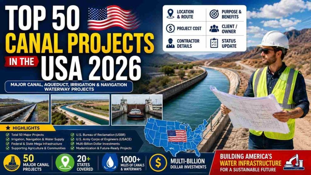 Top 50 Canal Projects in USA 2026 | $Billion Water Infrastructure ...