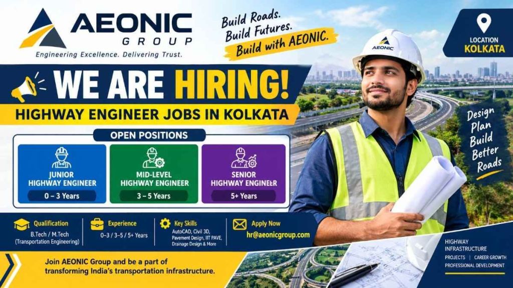 AEONIC Group Recruitment 2026: Highway Engineer Jobs in Kolkata ...