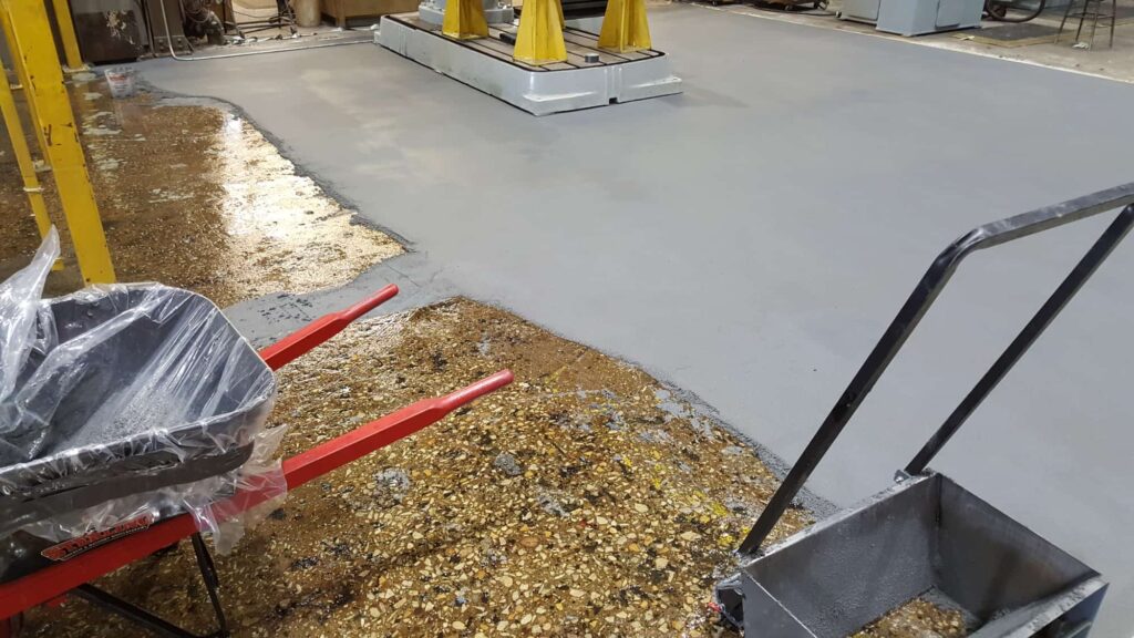 epoxy mortar flooring heavy machinery Pakistan