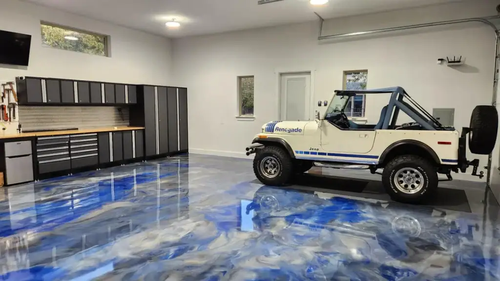 metallic epoxy showroom floor Pakistan