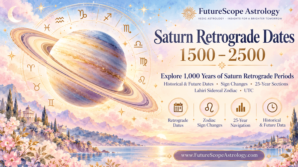 Saturn Retrograde Dates 1500–2500