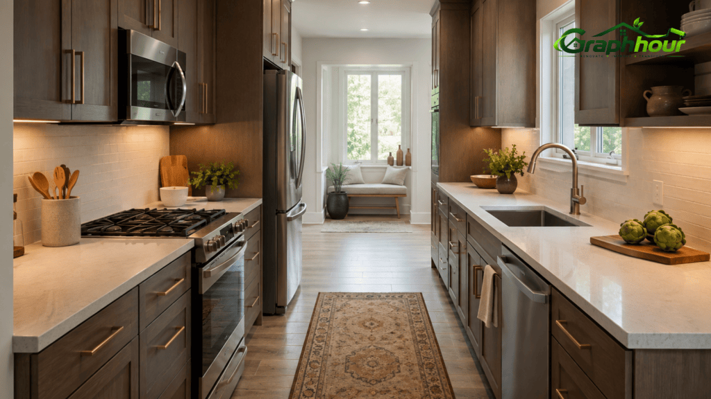 modern galley kitchen