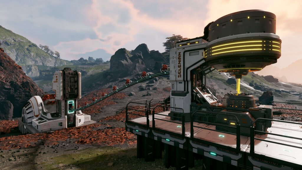 Nicht immer ist der Weg vom Abbau zur Schmelze so kurz. In StarRupture Calcium zu transportieren ist aufwändiger. 