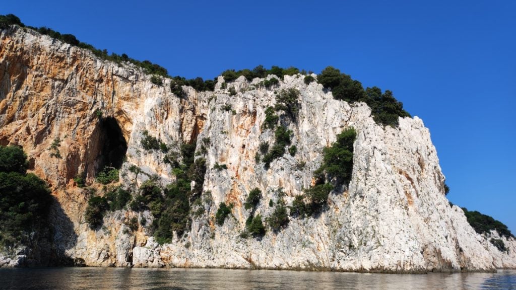 boat tor myths of the sea, cliffs of Brseč, Opatija