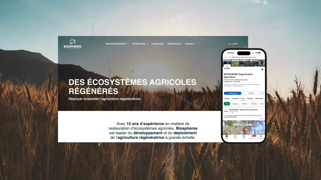 Paw-In - Agence de communication - réalisation - création site internet et réseaux sociaux - Biospheres