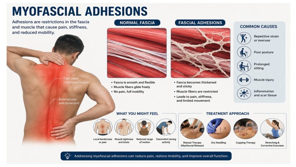 Myofascial adhesions treated at Prairie osteopath and massage therapy medical clinic Regina-SK