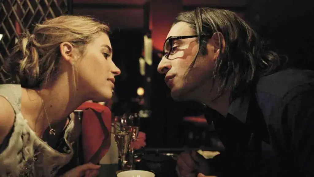 Visuel de '99 francs', satire acide du consumérisme.