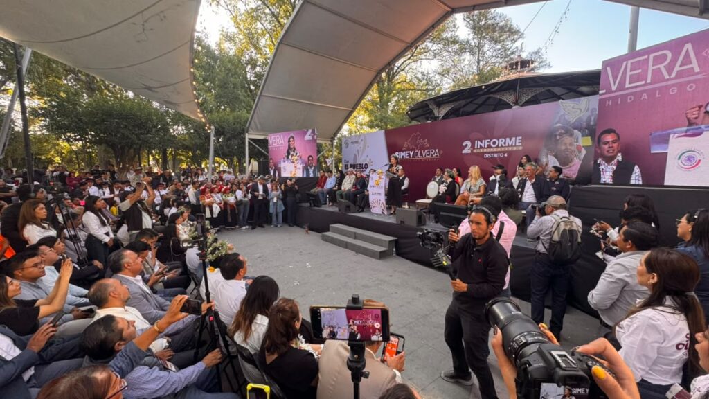 Senadora Simey Olvera no revela gastos de informes en Hidalgo