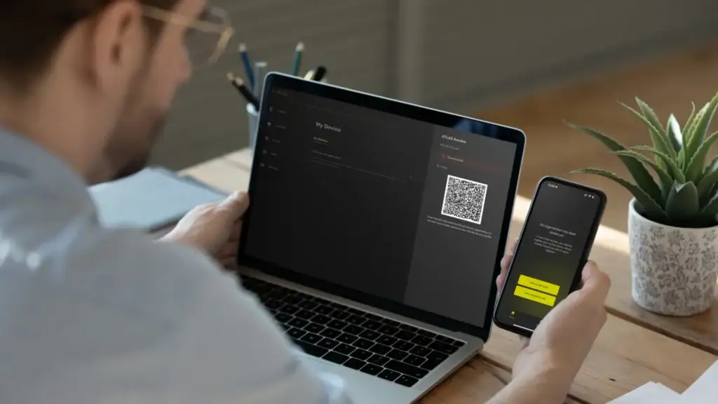 Laptop and smartphone displaying ATLAS cloud access control interface