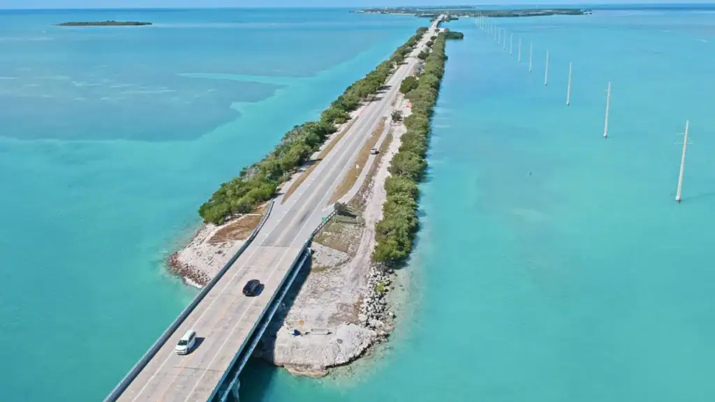 Bridge over coastal waters in the Florida Keys COAST Project showcasing advanced surveillance solutions