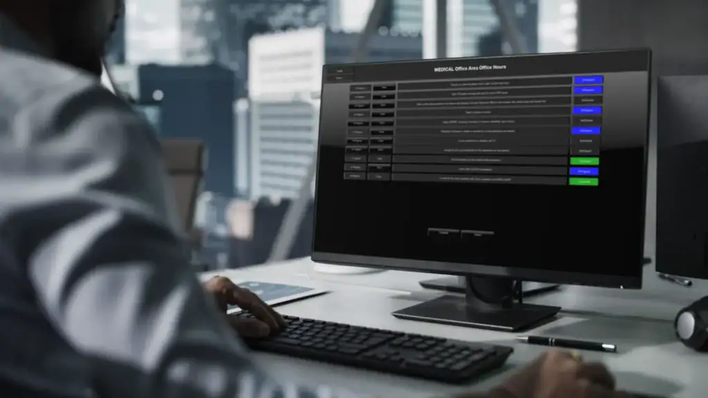 Computer screen displaying FLINQ security management system interface