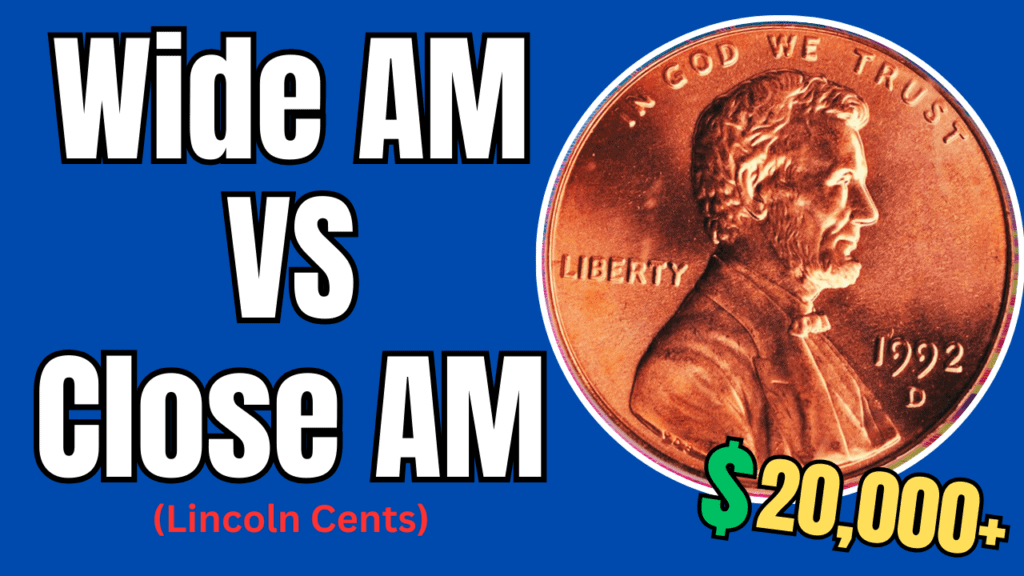 wide am vs close am lincoln cent penny worth money price guide chart 1992 1998 2000