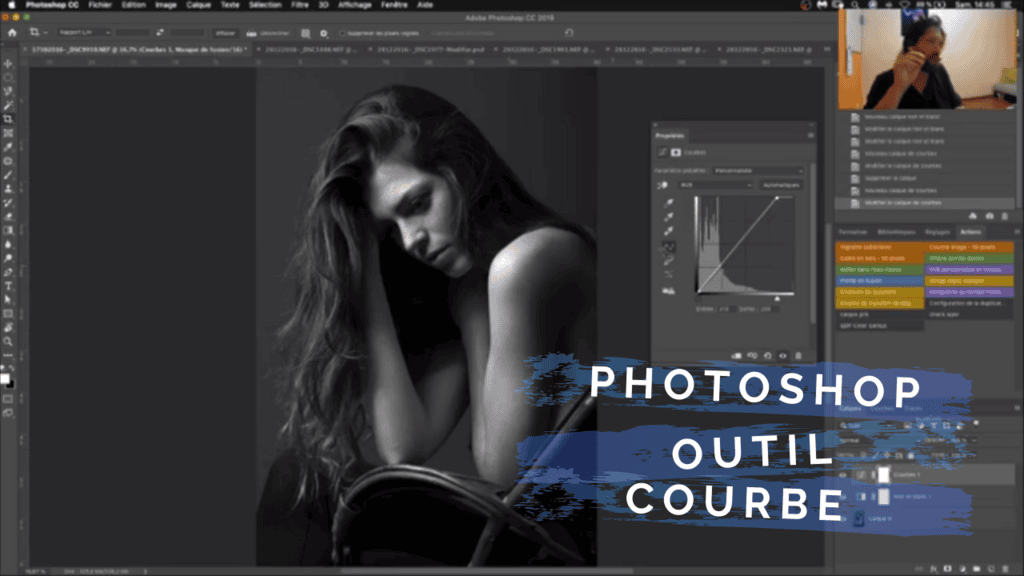 comment utiliser l'outil courbe sur photoshop