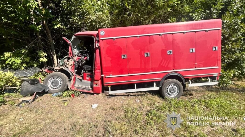 Пошкоджений Mercedes Sprinter після зіткнення із ЗІЛом у Малій Павлівці