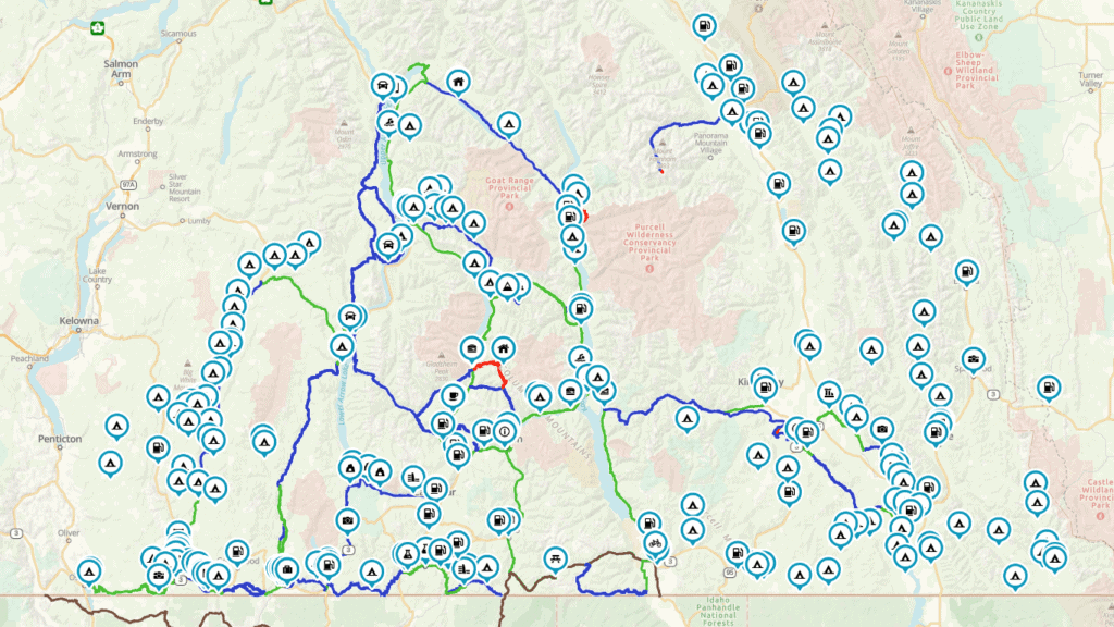 kootenay map of the works
