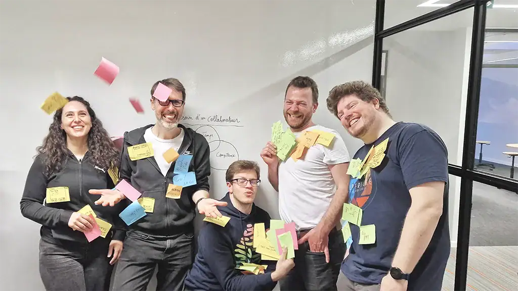 einde van een werksessie gebaseerd op agile aanpak