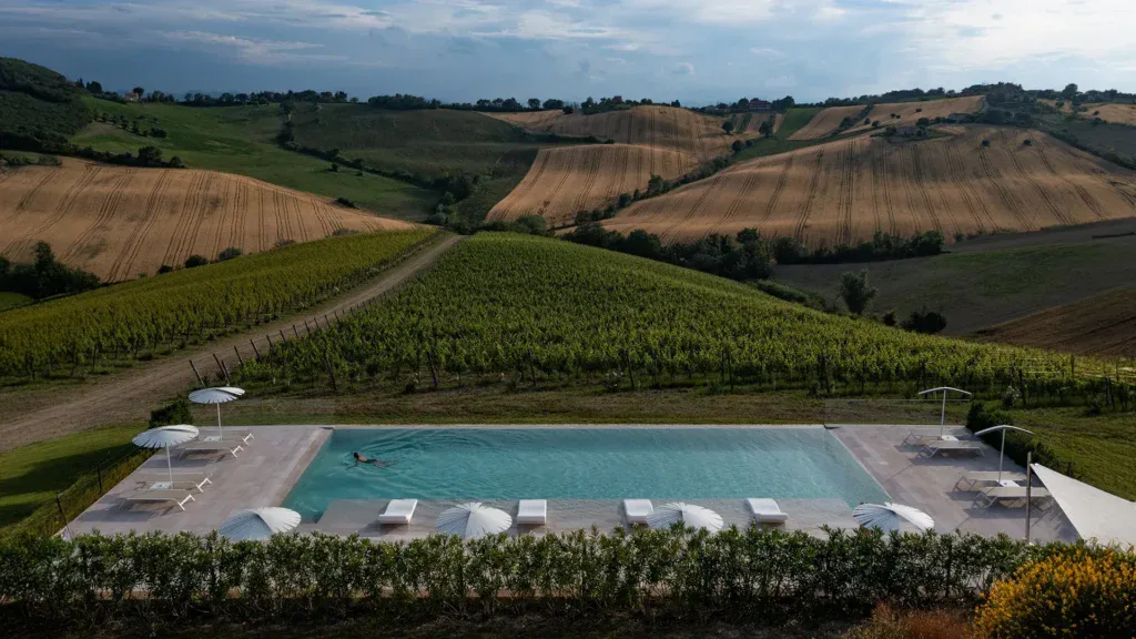 panoramica della piscina di Filodivino