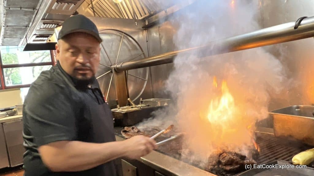 The Original Ninfas Houston - the birthplace of fajitas 10 Chef on the grill The Original NInfas