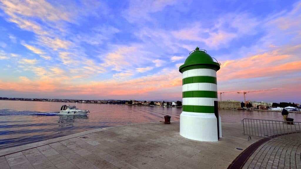 The Best Mediterranean Yacht Charter Destinations in 2025 5 Zadar Port at sunset