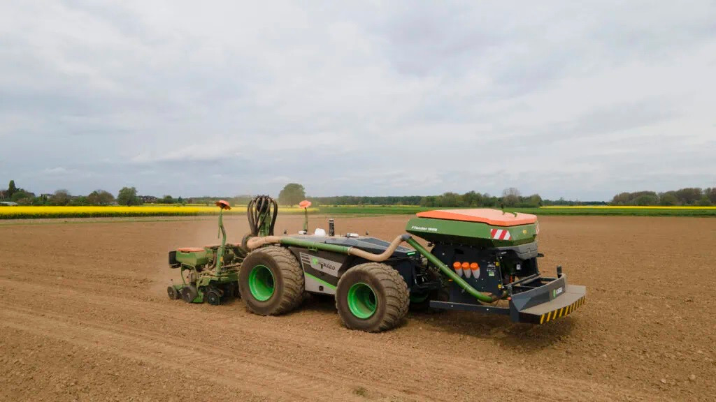 AgBot 2.055W4 from manufacturer AgXeed is an example of an Application-specific autonomous tractor or also called multifunctional field robot. Photo: Future Farming