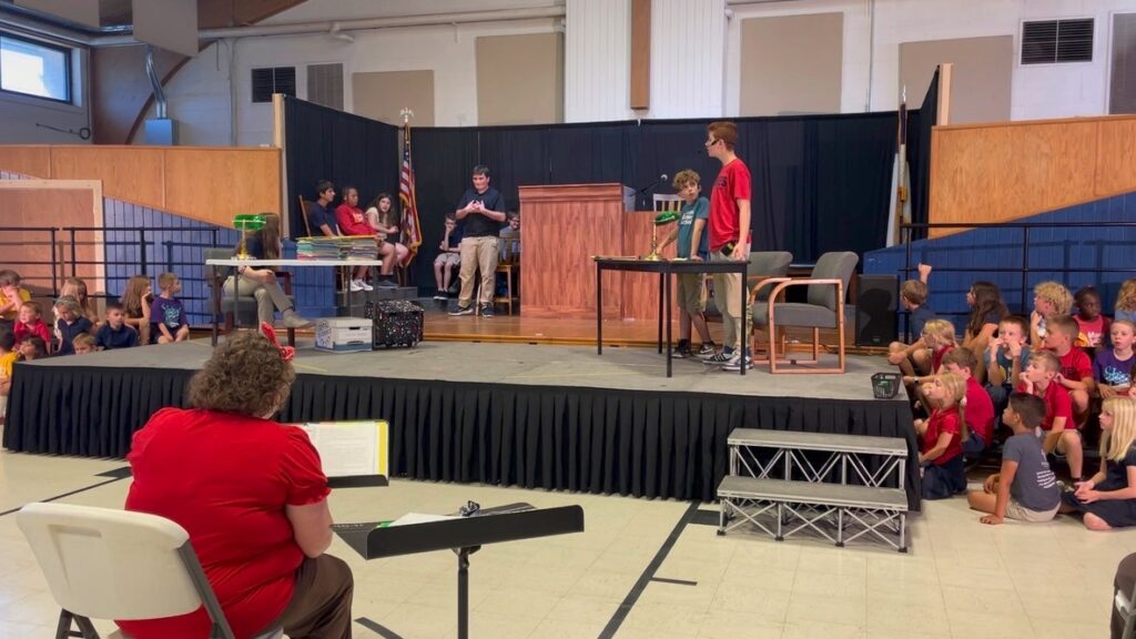 Students performing Order in the Court at Martin Luther School Joplin