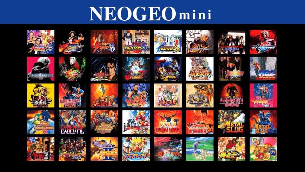neo geo mini lista giochi giappone