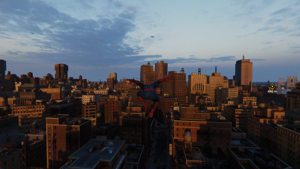 spider-man ps4 tramonto