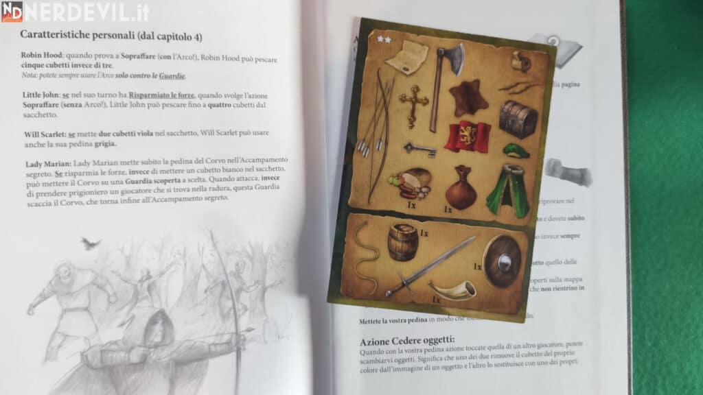 Le avventure di Robin Hood caratteristiche equipaggiamenti