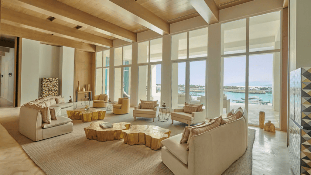 high ceiling luxury rooms Top High Ceiling Luxury Rooms WBFV Hyatt Regency Aqaba Ayla Resort P111 Royal Suite Living Room
