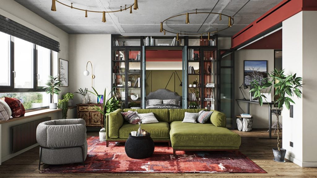 red-and-green-eclectic-living-room-1024x576 red-and-green-eclectic-living-room-1024x576 ecletic living rooms 51 Eclectic Living Rooms With Tips And Ideas To Help You Decorate Yours red and green eclectic living room 1024x576