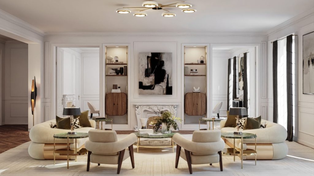 Luxury Mid Century Living: a grate exemple of mordern living room by Essential Home luxury mid century living Luxury Mid Century Living Room Ideas Designers Love 4 4 1024x576
