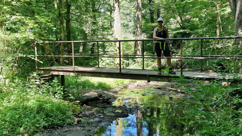 Traumschleife Ehrbachklamm - Yvonne auf Wanderung
