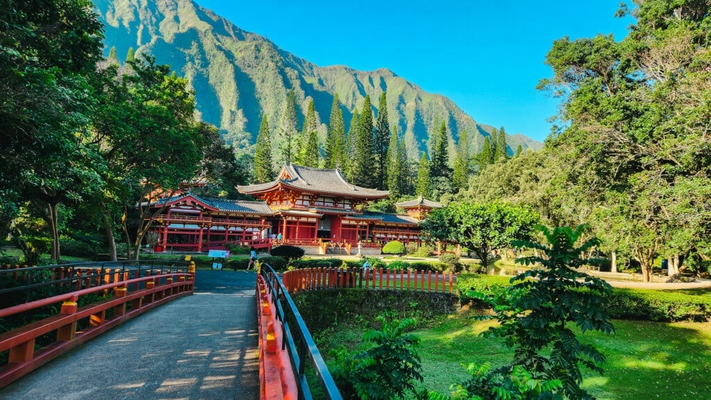 Entrance to the Byodo-In Temple in Hawaii