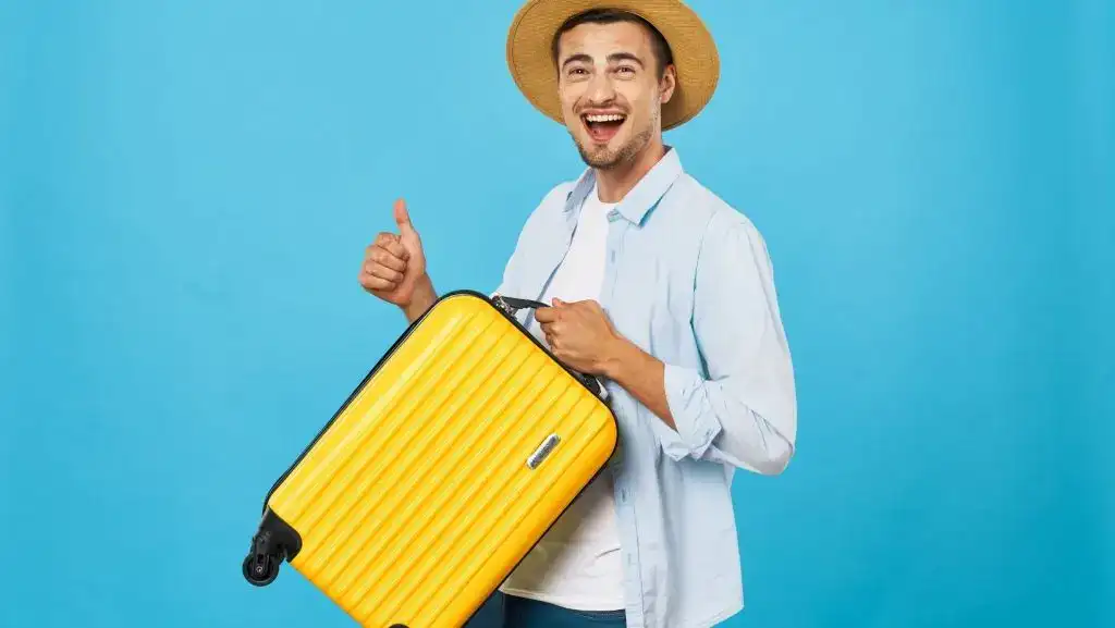 Man Holding Suitcase