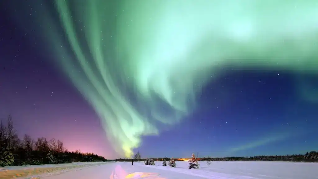 Winter in the USA Northern Lights Alaska