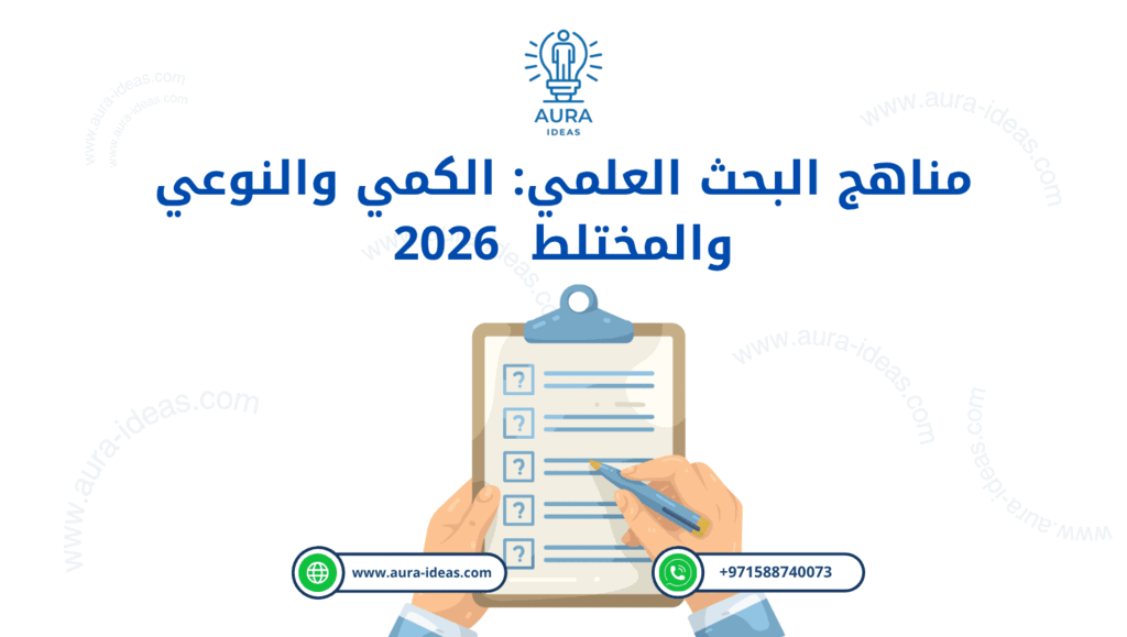مناهج البحث العلمي: الكمي والنوعي والمختلط - الدليل الشامل 2026
