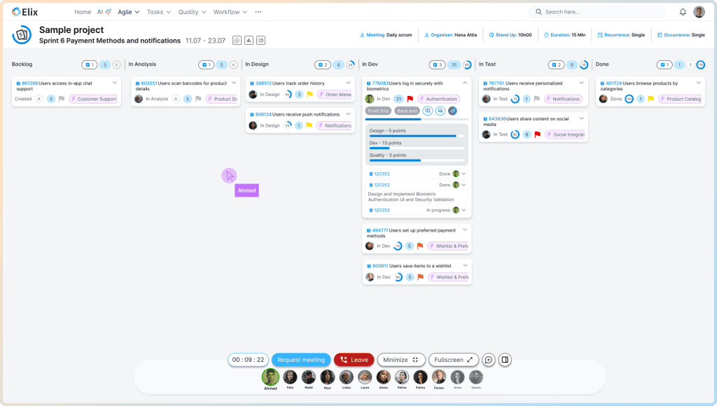Elix - Scrum Dashboard