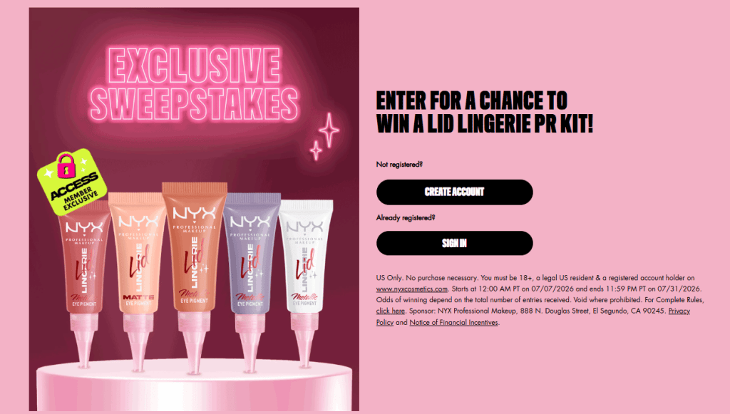 Exclusive Sweepstakes
