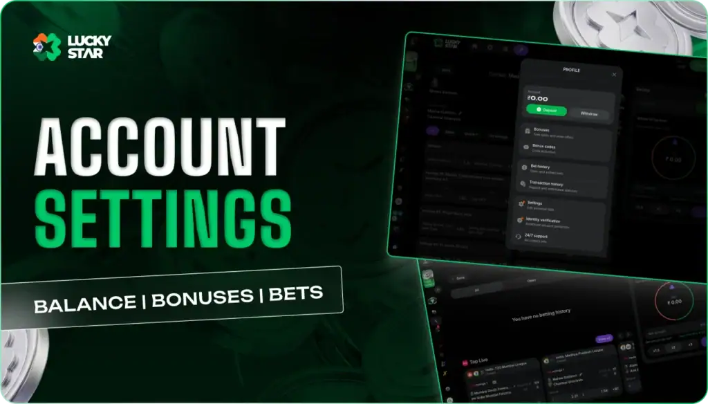 Lucky Star account settings