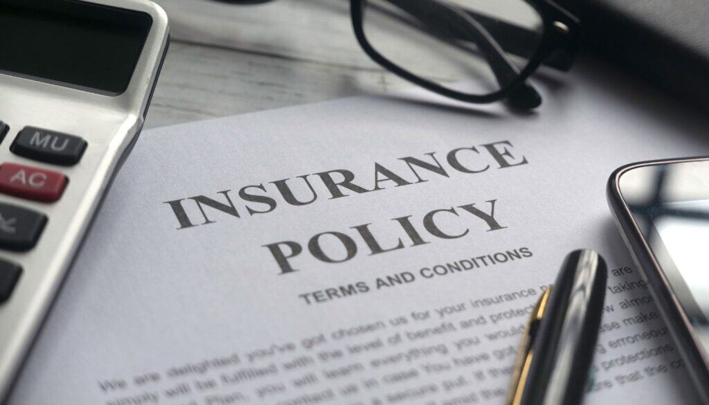 Travel Insurance documents on a desk